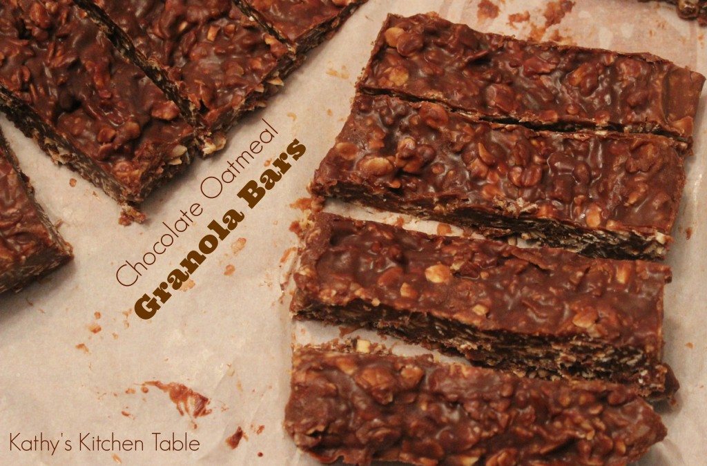 Chocolate Oatmeal Granola Bars | Kathy's Kitchen Table